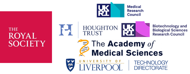 Lab funding acknowledgements: Current and past funders include UKRI (MRC, BBSRC), Royal Society, Houghton Trust, Academy of Medical Sciences, and the University of Liverpool