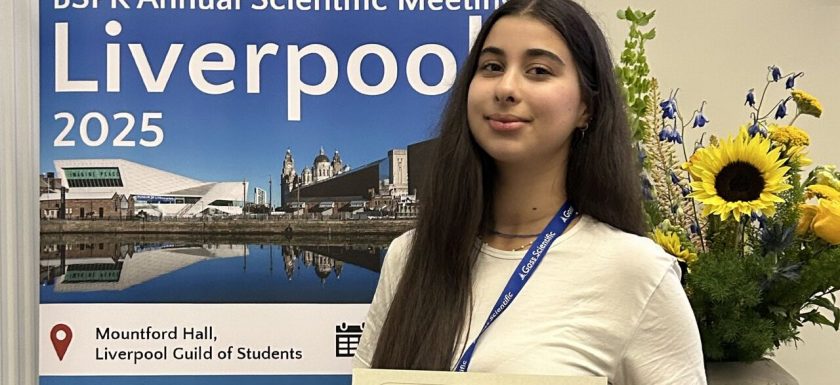 Markella with her Best Talk prize from BSPR