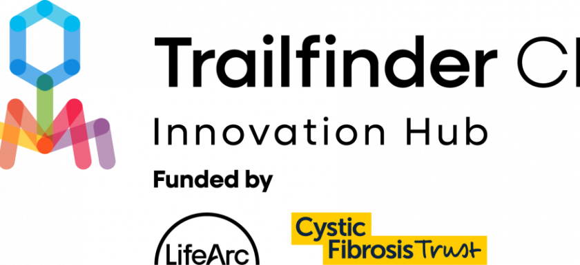 TRAILFINDER CF Innovation hub logo, including LifeArc and CF Trust funder logos.